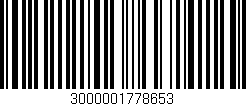 Código de barras (EAN, GTIN, SKU, ISBN): '3000001778653'