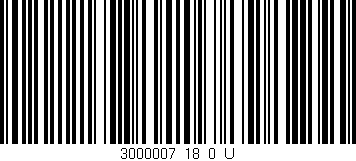 Código de barras (EAN, GTIN, SKU, ISBN): '3000007_18_0_U'