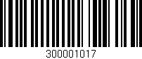 Código de barras (EAN, GTIN, SKU, ISBN): '300001017'