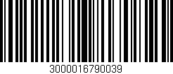 Código de barras (EAN, GTIN, SKU, ISBN): '3000016790039'