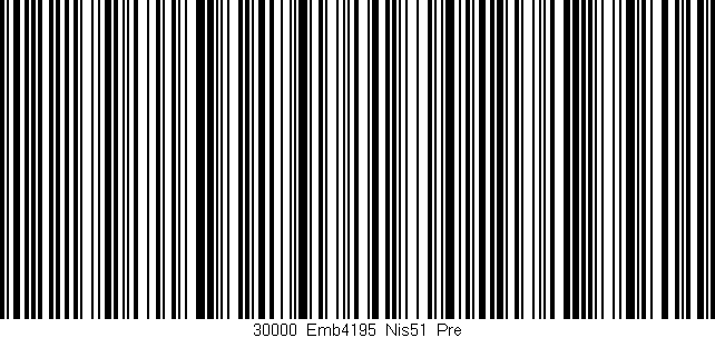 Código de barras (EAN, GTIN, SKU, ISBN): '30000_Emb4195_Nis51_Pre'