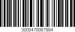 Código de barras (EAN, GTIN, SKU, ISBN): '3000478067984'