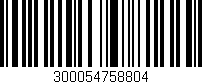 Código de barras (EAN, GTIN, SKU, ISBN): '300054758804'