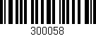 Código de barras (EAN, GTIN, SKU, ISBN): '300058'