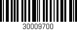 Código de barras (EAN, GTIN, SKU, ISBN): '30009700'