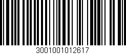 Código de barras (EAN, GTIN, SKU, ISBN): '3001001012617'