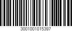 Código de barras (EAN, GTIN, SKU, ISBN): '3001001015397'