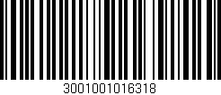 Código de barras (EAN, GTIN, SKU, ISBN): '3001001016318'