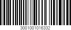 Código de barras (EAN, GTIN, SKU, ISBN): '3001001016332'