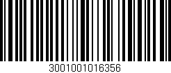 Código de barras (EAN, GTIN, SKU, ISBN): '3001001016356'