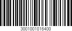 Código de barras (EAN, GTIN, SKU, ISBN): '3001001016400'