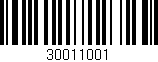 Código de barras (EAN, GTIN, SKU, ISBN): '30011001'