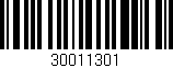 Código de barras (EAN, GTIN, SKU, ISBN): '30011301'