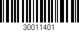 Código de barras (EAN, GTIN, SKU, ISBN): '30011401'