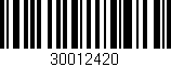 Código de barras (EAN, GTIN, SKU, ISBN): '30012420'