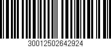 Código de barras (EAN, GTIN, SKU, ISBN): '30012502642924'