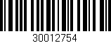 Código de barras (EAN, GTIN, SKU, ISBN): '30012754'