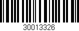 Código de barras (EAN, GTIN, SKU, ISBN): '30013326'
