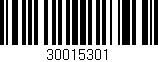Código de barras (EAN, GTIN, SKU, ISBN): '30015301'