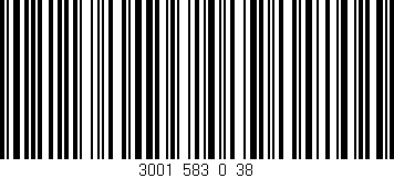 Código de barras (EAN, GTIN, SKU, ISBN): '3001_583_0_38'