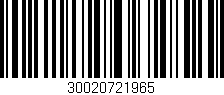 Código de barras (EAN, GTIN, SKU, ISBN): '30020721965'