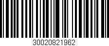 Código de barras (EAN, GTIN, SKU, ISBN): '30020821962'