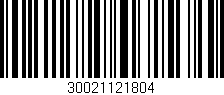 Código de barras (EAN, GTIN, SKU, ISBN): '30021121804'