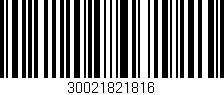 Código de barras (EAN, GTIN, SKU, ISBN): '30021821816'