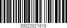 Código de barras (EAN, GTIN, SKU, ISBN): '30022021810'