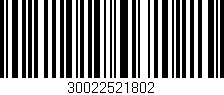 Código de barras (EAN, GTIN, SKU, ISBN): '30022521802'