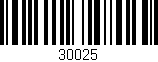 Código de barras (EAN, GTIN, SKU, ISBN): '30025'