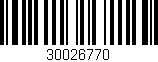 Código de barras (EAN, GTIN, SKU, ISBN): '30026770'