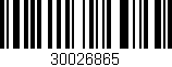 Código de barras (EAN, GTIN, SKU, ISBN): '30026865'