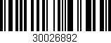 Código de barras (EAN, GTIN, SKU, ISBN): '30026892'