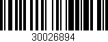 Código de barras (EAN, GTIN, SKU, ISBN): '30026894'