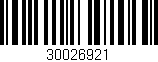 Código de barras (EAN, GTIN, SKU, ISBN): '30026921'