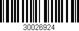 Código de barras (EAN, GTIN, SKU, ISBN): '30026924'