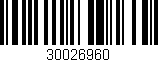Código de barras (EAN, GTIN, SKU, ISBN): '30026960'