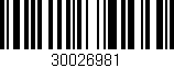 Código de barras (EAN, GTIN, SKU, ISBN): '30026981'