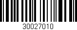 Código de barras (EAN, GTIN, SKU, ISBN): '30027010'