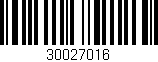 Código de barras (EAN, GTIN, SKU, ISBN): '30027016'
