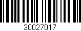 Código de barras (EAN, GTIN, SKU, ISBN): '30027017'