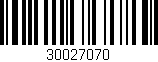 Código de barras (EAN, GTIN, SKU, ISBN): '30027070'
