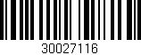 Código de barras (EAN, GTIN, SKU, ISBN): '30027116'