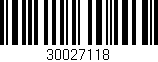 Código de barras (EAN, GTIN, SKU, ISBN): '30027118'
