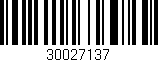 Código de barras (EAN, GTIN, SKU, ISBN): '30027137'
