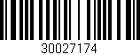 Código de barras (EAN, GTIN, SKU, ISBN): '30027174'
