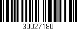 Código de barras (EAN, GTIN, SKU, ISBN): '30027180'
