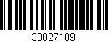 Código de barras (EAN, GTIN, SKU, ISBN): '30027189'