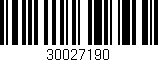 Código de barras (EAN, GTIN, SKU, ISBN): '30027190'
